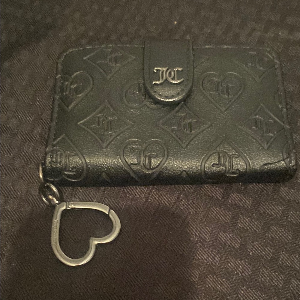 Juicy Couture Embossed Black Card Wallet
